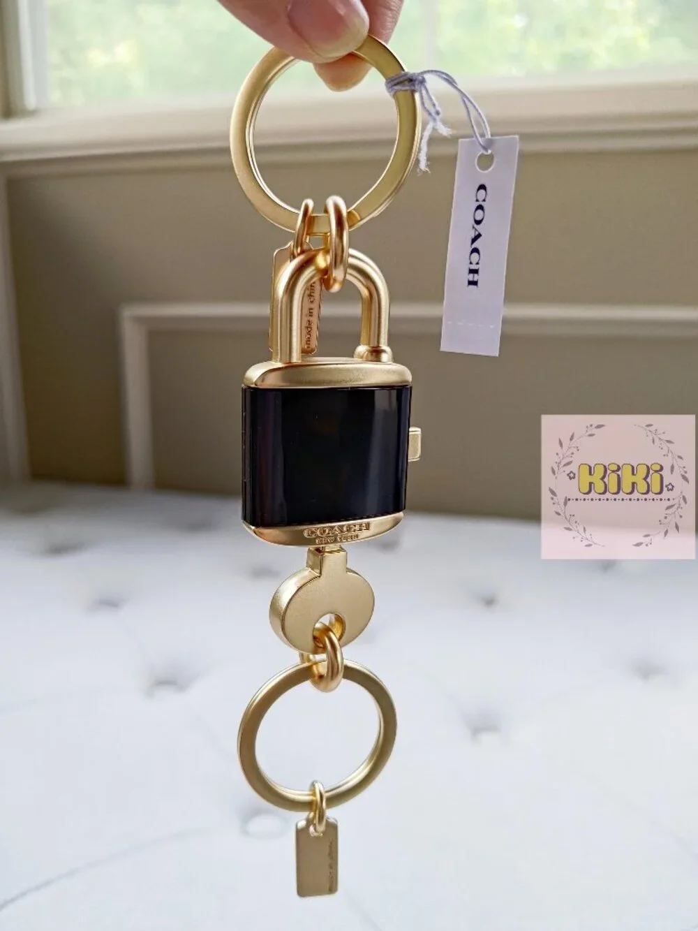 Coach Lock And Key Bag Charm Key Ring C1679